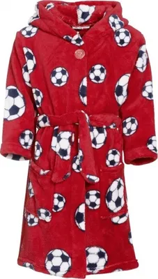 Produktbild von bademantel SoccerJunior Fleece rot Größe 146/152