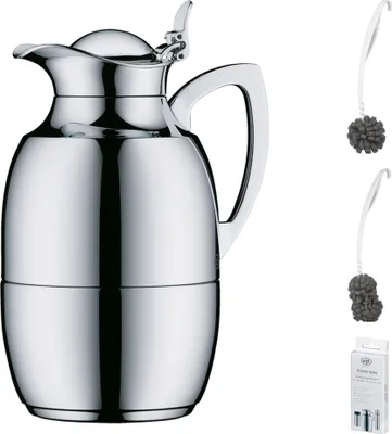 Immagine prodotto di alfi JUWEL TT Isolierkanne chrome plated – Vorteilsset mit Reinigungsbürste CLEAN FIX 30 cm | HAN 1918777100 | EAN 4002458534317
