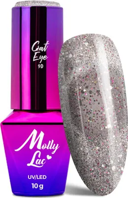 Produktbild von Magnetischer Hybrid-Nagellack mit Katzenaugen-Effekt Cat Eye Foxy Eyes Multicolor Chrom MollyLac 10g Nr. 558