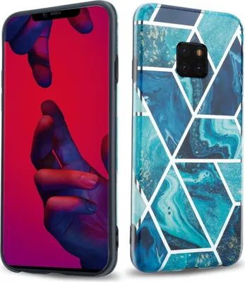 Produktbild von Cadorabo Schutzhülle für Huawei MATE 20 PRO Hülle in Blau TPU Handyhülle Etui Case Cover