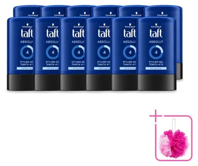 Zdjęcie produktu dla 12 sztuk żelu do włosów Schwarzkopf Taft Absolut dla mężczyzn - długotrwałe utrwalenie - 300 ml - zestaw ekonomiczny