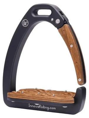 Produktbild von INNOVA RIDING Sicherheitssteigbügel DYNAMIC black & dark wood Safety Steigbügel, Größe:One Size