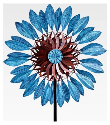 Produktbild von Windspiele aus Metall für den Garten, Windrad, Gartendekoration, Windskulptur, 57 x 208 cm