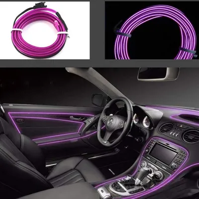 Obrázek produktu pro Neonová světelná páska EL, fialová, 3 metry, 12V, flexibilní, vodotěsná, vhodná pro dekoraci a do automobilů