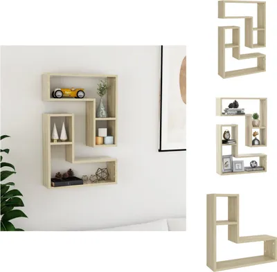 Produktbild von vidaXL Wandregale 2 Stk. Sonoma-Eiche 50x15x50 cm Holzwerkstoff - Wandregale