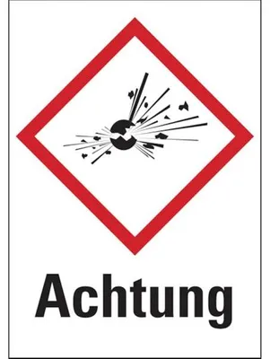 Produktbild von Dreifke® Gefahrstoffetiketten - Explodierende Bombe (GHS01) - 99x135 mm Folie...