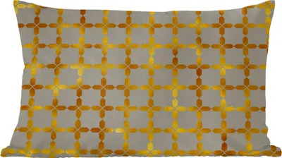 Produktbild von MuchoWow® Zierkissen Sofakissen Wohnzimmer Dekokissen 50x30 cm Muster - Gold - Quadratisch - Grau - Wohnzimmerdekoration - Polster mit Photo