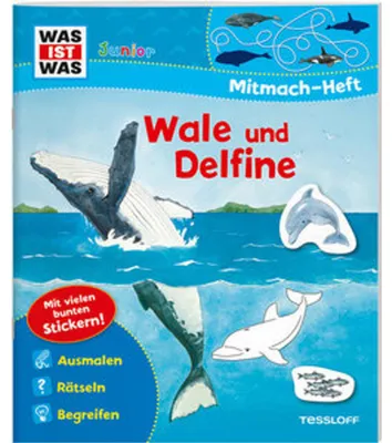 Produktbild von WAS IST WAS Junior Mitmach-Heft. Wale und Delfine.