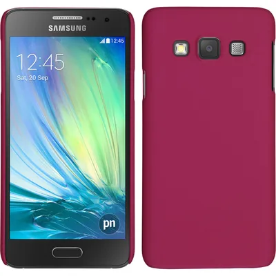 Produktbild von PhoneNatic Case kompatibel mit Samsung Galaxy A3 (A300) - Hülle pink gummiert Hard-case + 2 Schutzfolien