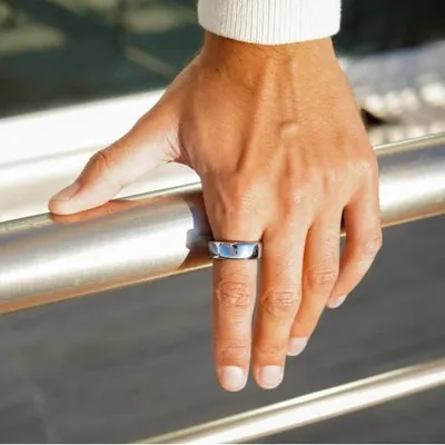 Image de Bague fitness connectée argent - taille 62-63 (FR)