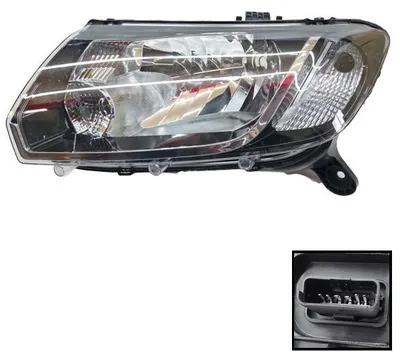 Produktbild von Linker Scheinwerfer Dacia Sandero Logan MCV 2013-17 | 260601236R, manuelle Leuchtweitenregulierung