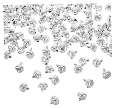 Produktbild von 200 Stück Dekorative Kleine Glöckchen Vintage Bastelglöckchen für Halsketten, Türdekoration, Hundehalsbänder, DIY-Zubehör, Miniatur Eisenglöckchen