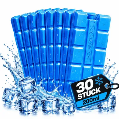 Produktbild von Kühlakkus 30er Set Kühlelement Kühltasche Kühlbox Kühlpacks Elemente 200ml