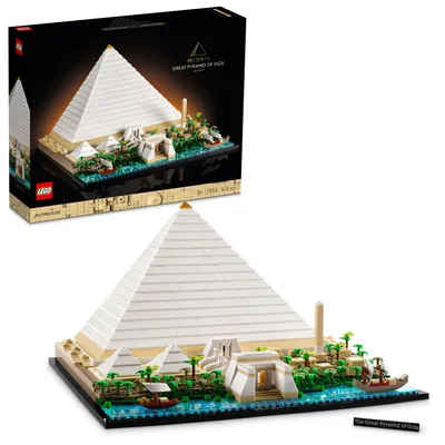 Zdjęcie produktu dla LEGO Architecture Piramida Cheopsa, Zestaw dla Dorosłych do Zbudowania, Słynne Budowle Świata, Dekoracje do Domu i Ozdoba do Salonu, Pomysł na Prezent, 21058