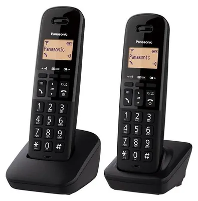 Produktbild von Panasonic KX-TGB612, DECT-Telefon, Kabelgebundenes Mobilteil, Freisprecheinrichtung, 50 Eintragungen, Anrufer-Identifikation, Schwarz