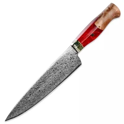 Produktbild von SA-20109 Damast Küchenmesser - Chef/Rot kaufen KP20109