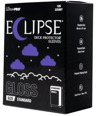 Imagen del producto de 105 fundas estándar ECLIPSE® Gloss para proteger cartas (tamaño 66x91 mm)