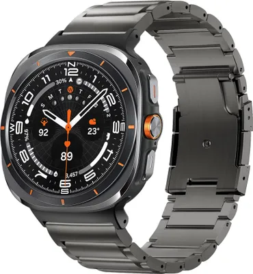 Produktbild von Titan-Gliederarmband „Classic“ passend für Samsung Galaxy Watch Ultra / Ultra 2025 (Graphit) -  Bandz