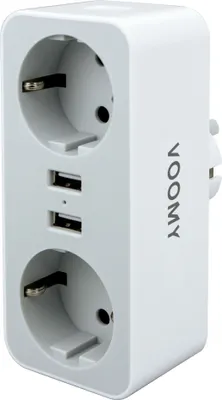 Produktbild von Voomy Split X2, Typ F, Typ F, Typ F, Typ F, 220 - 250 V, Weiß