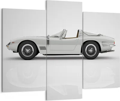 Produktbild von Bild auf Leinwand - Leinwandbild - 3 Teile - Sportlich Auto Vintage - 130x100cm - Wand Bild - Wanddeko - Wandbilder - Leinwanddruck - Bilder - Wanddekoration - Leinwand bilder - CB130x100-4872