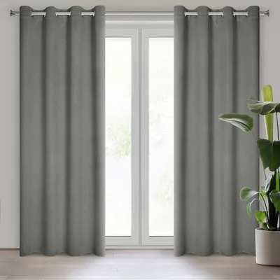 Zdjęcie produktu dla Eurofirany 387005, Przezroczysty, Popiół, Monochromatyczny, Poliester, Oczko, 340 g/m²