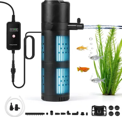 Image de Filtre pour aquarium 5-en-1, débit de 800 L/h, pour aquariums de 80 à 267 litres, technologie de filtration
