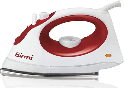 A studio shot of a Girmi steam iron.