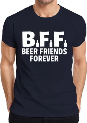 Produktbild von BFF Bier Freunde Für Immer Party Geschenk JGA Kneipe Vatertag Herren T-Shirt, Navy, L