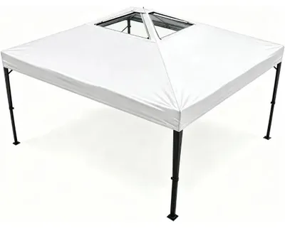 Produktbild von Pop Up Pavillon - Faltpavillon 2,7 x 2,7 m - Wasserdichtes 600D Oxford - UPF 50+ UV-Schutz - Aluminiumgestänge - Mit Tragetasche und Sandsäcken - Weiß