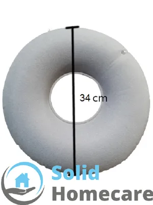 Productafbeelding van Solid Homecare zitring aambeienkussen - 34 cm - Grijs