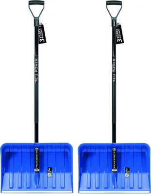 Produktbild von 2x Schneeräumer Schneeschieber Schneeschaufel Alpinus blau stark Schaufeln