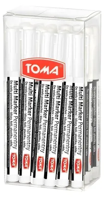 Zdjęcie produktu dla Marker permanentny biały soft 1,5mm 20szt.