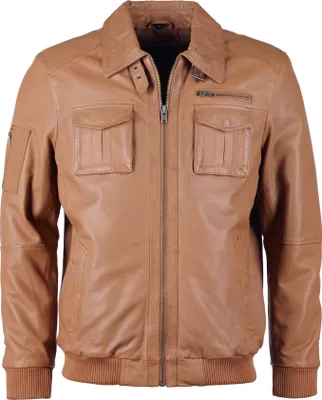 Produktbild von JCC Lederblouson Karlstad Herren cognac 5XL