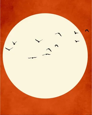 Image de Kubistika - imprimé "Sentiments de chaleur" PM7512 (50 cm x 40 cm) (Orange/Beige)