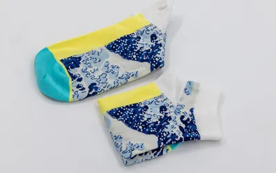 Produktbild von MEGAGROUP 4 Paar Quarter Socken Bambusfaser Meermuster Größe 40-44