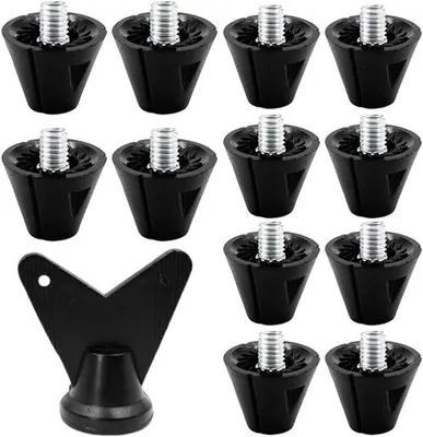 Productafbeelding van Voetbalschoen-reserveonderdelen - Reparatieset met 12 voetbalschoen-noppen - 13 mm, 16 mm - M5 - Voetbalschoen-noppen