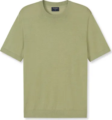 Produktbild von Olymp Herren Rundhals-Strickpullover in Mint, Größe M, glatte Optik, Modell 530612