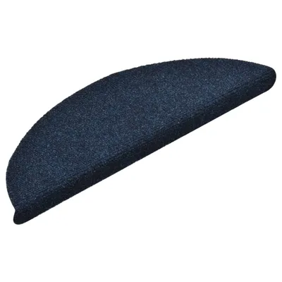 Immagine prodotto di Tappetini per scale autoadesivi 5 pz 56x17x3 cm blu navy semicircolari