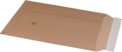Produktbild von 100 x Versandtasche Versandverpackung aus Wellpappe 285x397x50mm DIN B4+ mit Selbstklebeverschluss & Aufreißfaden