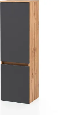 Produktbild von Säulenschrank Kornel/Luna 40cm 2 Türen - Eiche/mattgrau