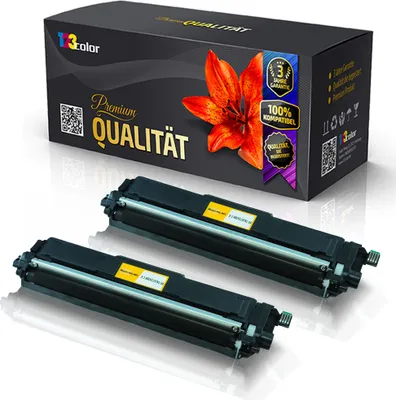 Produktbild von Print-Klex 2x Kompatible Tonerkartuschen kompatibel mit Bother HL-L3200 Series HL-L3210 CW HL-L3230 CDW HL-L3270 CDW HL-L3280 CDW TN243 TN 243BK TN-243BK TN247 TN 247BK TN-247BK Schwarz Black - Office Quantum Serie