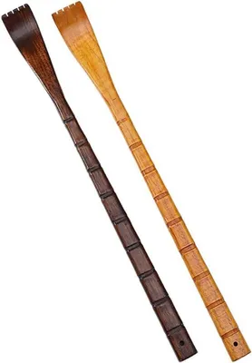 Productafbeelding van Houten Ruggenkrabber - Lange Steel - Jeuk Verlichten - Natuurlijk Hout - 48 cm - Natuurlijk