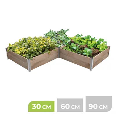 Produktbild von BioGreen 3m² Hochbeet ErnteMAXX für Ecken erhältlich in 3 Höhen erhältlich