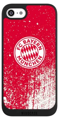 Produktbild von NIVOCASE Handyhülle für Apple iPhone SE (2022)  Hülle NIVOpure Case Schwarz FC Bayern München FCB Offizielles Lizenzprodukt