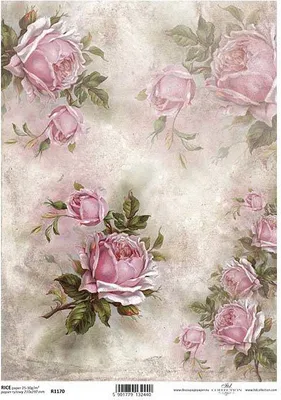 Produktbild von ITD Reispapier Decoupage Bastelpapier Softpapier Serviettentechnik, Blumen R1170