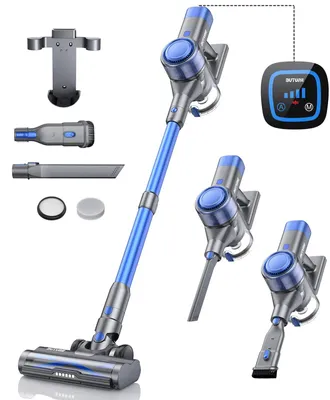 Produktbild von BuTure Akku Staubsauger 450W/33000pa,Staubsauger Kabellos bis zu 55 Min. Laufzeit,Kabelloser Staubsauger mit Automatikmodus,Wandmontierte Ladestation