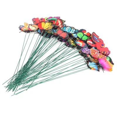 Image de Piquets de papillons,Piquets de jardin,Ornements de jardin,Décoration de jardin,Décoration de papillons simulés,Décorations d'extérieur