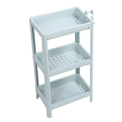 Imagen del producto de Estante de almacenamiento para el suelo del baño, estante abierto para almacenamiento en el baño, estante independiente, estanterías de esquina independientes, estante de almacenamiento para el baño, unidad de estanterías de almacenamiento