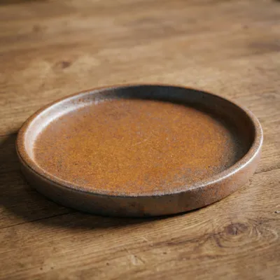 Produktbild von Provencelia Keramik Untersetzer Base r Bronze, Ø34 x H5 cm, frostbeständig, handgefertigt, glasiert, Outdoor, Garten, Terrasse, winterfest