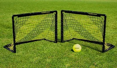 Produktbild von Fußballtor Garten 90 x 60 cm - 2er Set - inkl. Netz, Stecksystem und Bodenanker - Fussballtor Mini